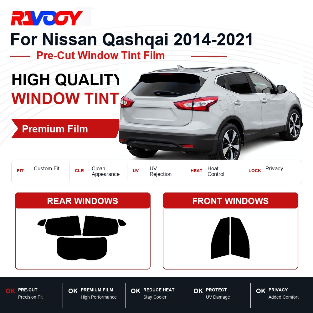 Privacy Screen Protector - Nissan Qashqai 2014-2021 Ön ve Arka